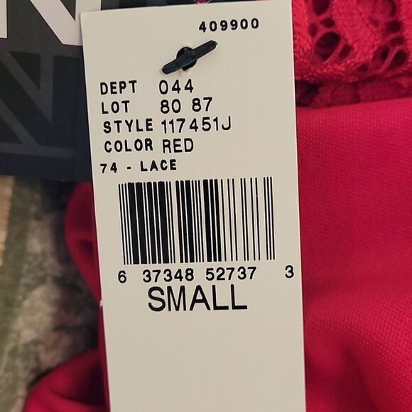 BRAND NEW IZ BYER LONG SLEEVES RED LACE MINI DRESS - Picture 14 of 14